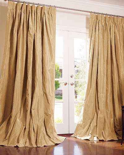 THE | OUTLET - Pecan Silk Taffeta Drapes